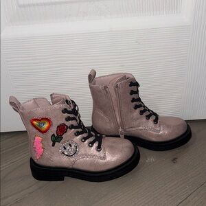 Steve Madden Pink Kids Boots with Patches